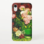 Van Gogh Peonies and Roses iPhone XR Case<br><div class="desc">iPhone Case featuring Vincent van Gogh’s oil painting Bowl with Peonies and Roses (1886). Beautiful pink and white peonies and roses sit in a green vase against a red background. A wonderful gift for fans of Post-Impressionism and Dutch art.</div>