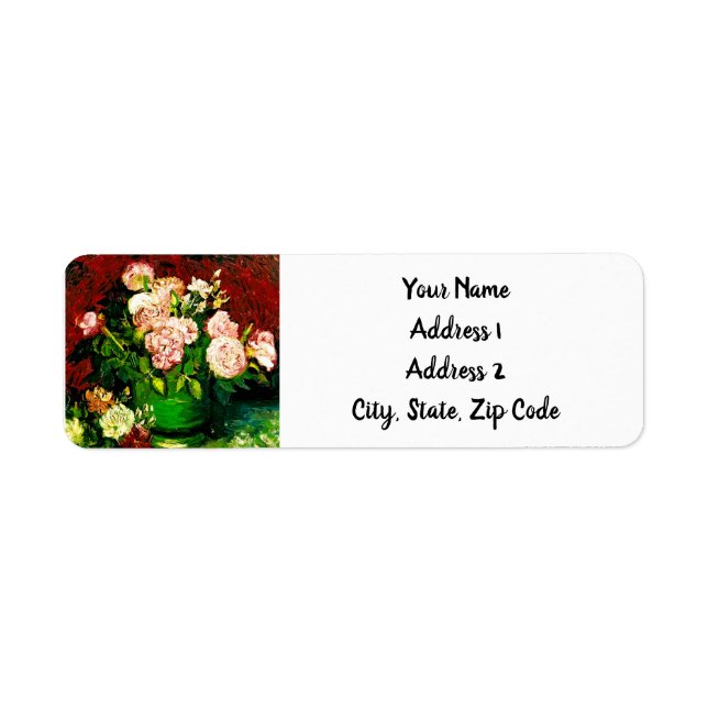Van Gogh Peonies and Roses Label (Front)