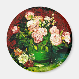 Van Gogh Peonies and Roses Magnet