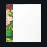 Van Gogh Peonies and Roses Notepad<br><div class="desc">Notepad featuring Vincent van Gogh’s oil painting Bowl with Peonies and Roses (1886). Beautiful pink and white peonies and roses sit in a green vase against a red background. A wonderful gift for fans of Post-Impressionism and Dutch art.</div>