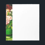 Van Gogh Peonies and Roses Notepad<br><div class="desc">Notepad featuring Vincent van Gogh’s oil painting Bowl with Peonies and Roses (1886). Beautiful pink and white peonies and roses sit in a green vase against a red background. A wonderful gift for fans of Post-Impressionism and Dutch art.</div>