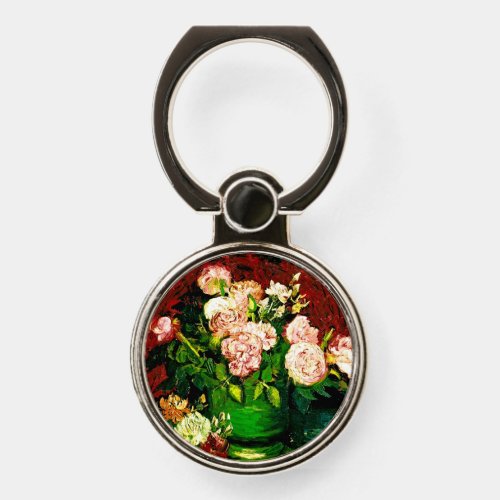 Van Gogh Peonies and Roses Phone Ring Stand