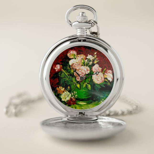 Van Gogh Peonies and Roses Pocket Watch (Inside)