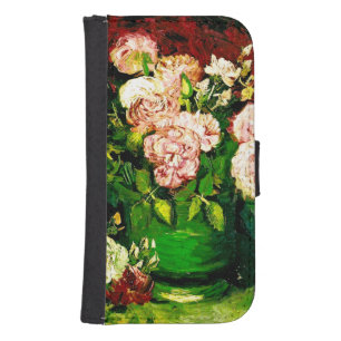 Van Gogh Peonies and Roses Galaxy S4 Wallet Case