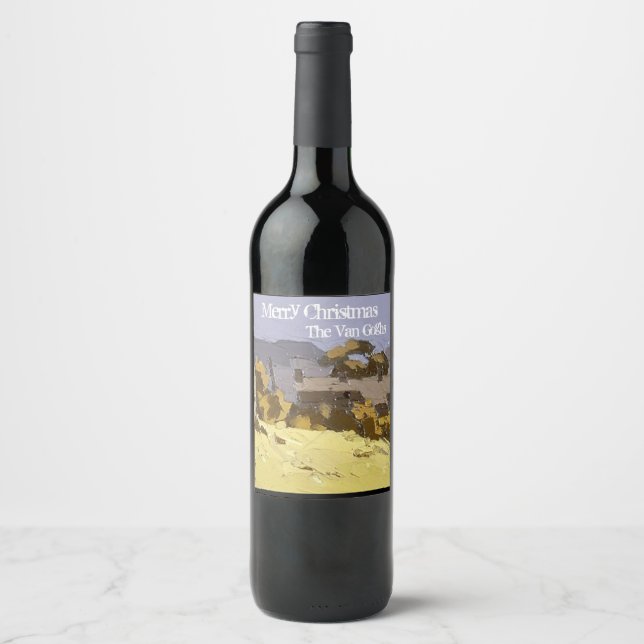 Van Gogh Personalized Wine Label (Front)
