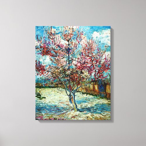 Van Gogh _ Pink Peach Tree Canvas Print