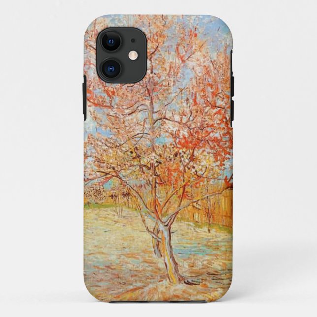 Van Gogh Pink Peach Tree in Blossom iPhone Case (Back)