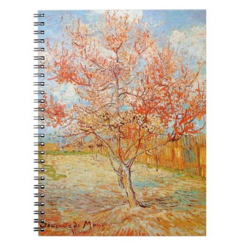 Van Gogh Pink Peach Tree in Blossom Notebook