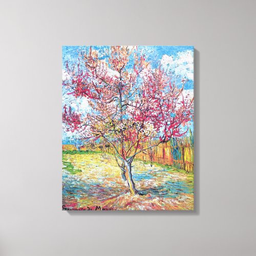 Van Gogh _ Pink Peach Trees Canvas Print