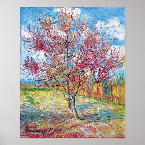 Van Gogh _ Pink Peach Trees Poster