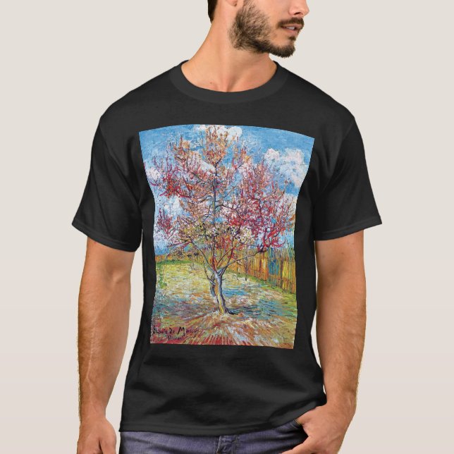 Van Gogh - Pink Peach Trees T-Shirt (Front)