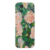 Van Gogh Pink Roses iPhone 4 Case (Back Right)