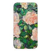 Van Gogh Pink Roses iPhone 4 iPhone Case (Back)