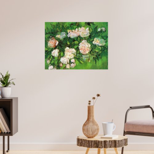 Van Gogh _ Pink Roses Poster