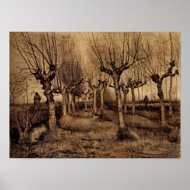 Van Gogh - Pollard Birches Poster (Front)