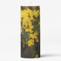 Van Gogh Poppies Inspired Pillar Candle