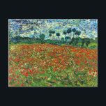 Van Gogh - Poppy Field, famous painting, Postcard<br><div class="desc">Poppy Field,  colorful painting by Vincent van Gogh</div>
