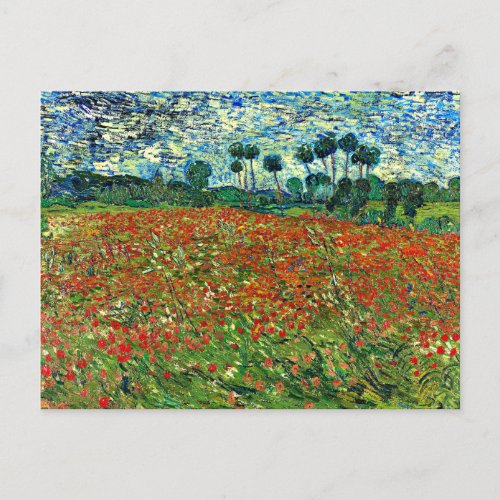 Van Gogh _ Poppy Field famous painting Postcard