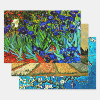 Van Gogh popular paintings, set of three Wrapping Paper Sheets