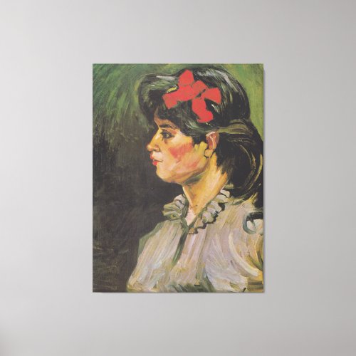  Van Gogh Portrait of a Lady with Red Hair band  Canvas Print