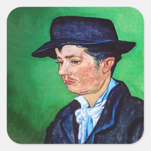 Van Gogh Portrait of Armand Roulin Square Sticker