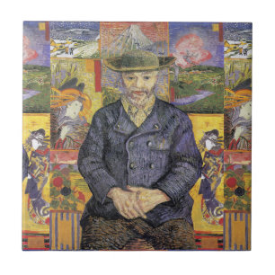 Van Gogh Portrait of Pere Tanguy Post-Impression Ceramic Tile