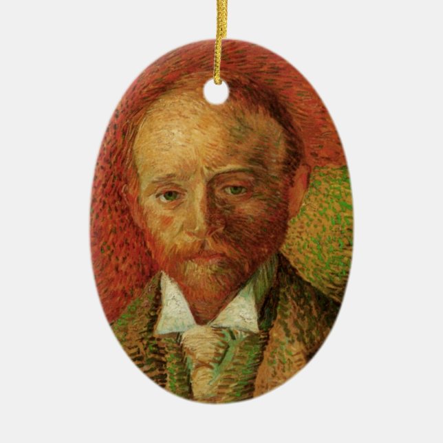 Van Gogh Portrait of the Art Dealer Alexander Reid Ceramic Ornament (Front)