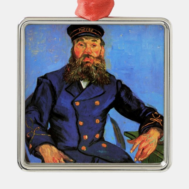 Van Gogh, Portrait of the Postman Joseph Roulin Metal Ornament (Front)