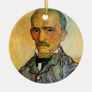 Van Gogh Portrait of Trabuc, Vintage Impressionism Ceramic Ornament