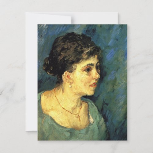 Van Gogh Portrait of Woman in Blue Vintage Art