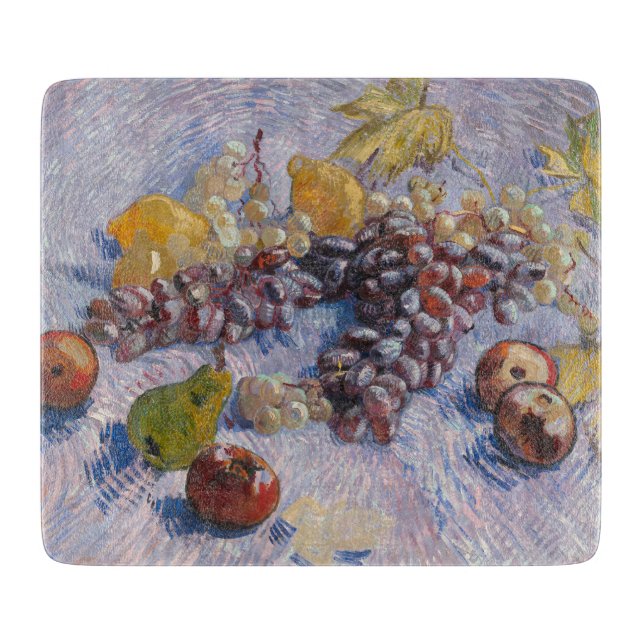 Van Gogh Post-Impressionist Grape Lemons Pears Art Cutting Board (Front)