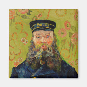Van Gogh Postman. Portrait impressionism art Magnet