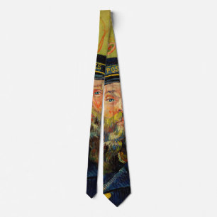 Van Gogh Postman. Portrait impressionism art Neck Tie