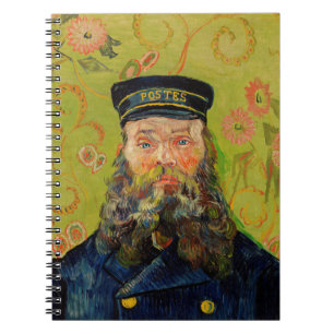Van Gogh Postman. Portrait impressionism art Notebook