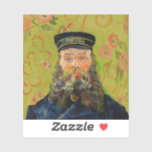 Van Gogh Postman. Portrait impressionism art Sticker<br><div class="desc">Van Gogh "The Postman (Joseph Roulin)" sticker. Impressionism art.</div>