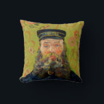 Van Gogh Postman. Portrait impressionism art Throw Pillow<br><div class="desc">Van Gogh "The Postman (Joseph Roulin)" throw pillow.</div>