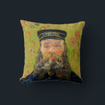 Van Gogh Postman. Portrait impressionism art Throw Pillow<br><div class="desc">Van Gogh "The Postman (Joseph Roulin)" throw pillow.</div>