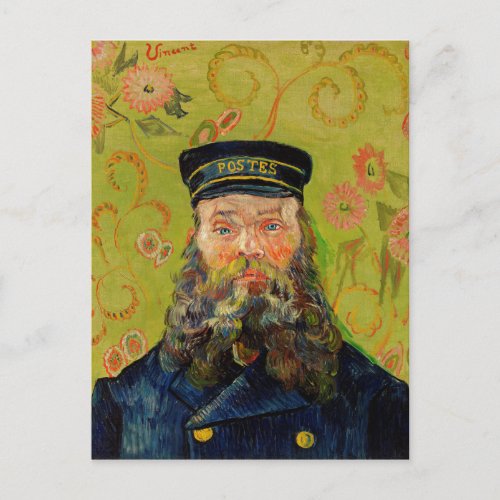 Van Gogh Postman Portrait Painting Old Antique Art Postcard