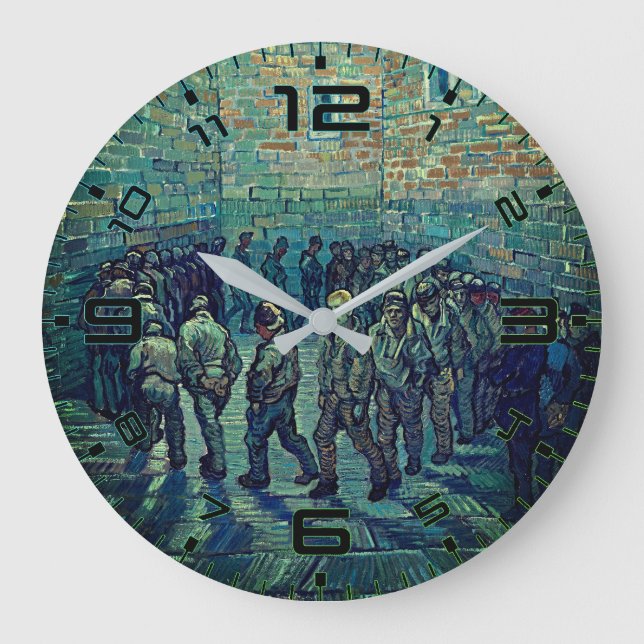 Van Gogh Prisoners' Round Art Clock (Front)
