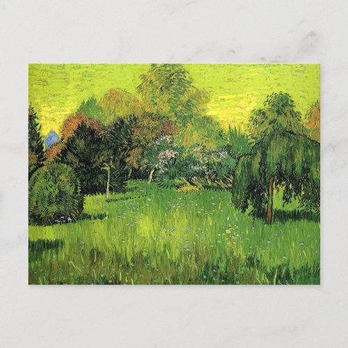 Van Gogh _ Public Park with Weeping Willow Postcard