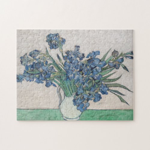 Van Gogh Purple Irises Vase Floral Painting Jigsaw Puzzle