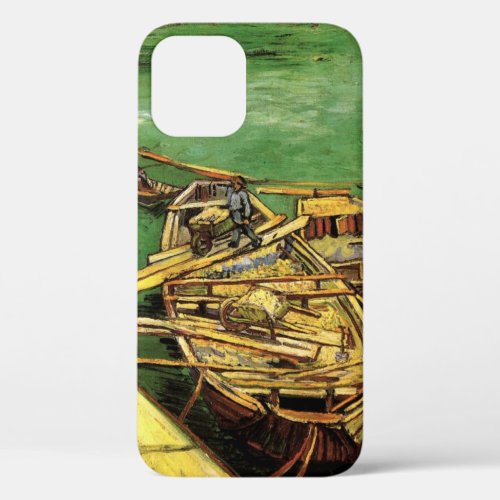 Van Gogh Quay with Men Unloading Sand Barges iPhone 12 Case