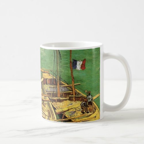 Van Gogh Quay with Men Unloading Sand Barges Coffee Mug