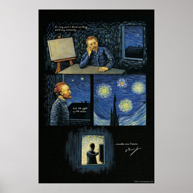 Van Gogh quote: The sight of the stars Poster (Front)
