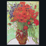 VAN GOGH RED POPPIES AND DAISES TISSUE PAPER<br><div class="desc">One of Vincent Van Gogh's still life paintings with a vase of flowers in a clay pot filled with, mostly red poppies, but a few white daisys and purple wild flowers. A beautiful spring or summer floral fine art image in his post impressionist style. For more of Van Gogh's paintings...</div>