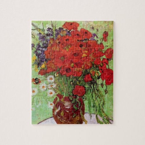 Van Gogh Red Poppies and Daisies Puzzle