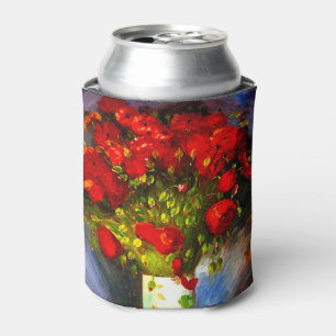 Van Gogh Red Poppies Can Cooler