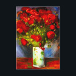 Van Gogh Red Poppies Enclosure Card<br><div class="desc">Enclosure Cards featuring Vincent van Gogh’s oil painting Vase with Poppies (1886). Gorgeous red poppies are arranged in a white vase against a blue background. A great gift for fans of Post-Impressionism and Dutch art.</div>