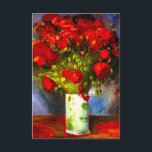 Van Gogh Red Poppies Enclosure Card<br><div class="desc">Enclosure Cards featuring Vincent van Gogh’s oil painting Vase with Poppies (1886). Gorgeous red poppies are arranged in a white vase against a blue background. A great gift for fans of Post-Impressionism and Dutch art.</div>