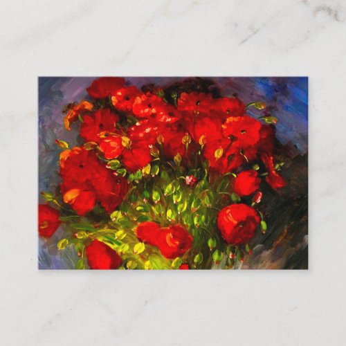 Van Gogh Red Poppies Enclosure Card